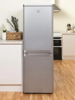 Indesit IBD5515S1 55cm Wide Fridge Freezer - Silver -Appliance Pro 3KUEV SQ3 0000000035 SILVER SLd1
