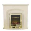 Adam Fires & Fireplaces Truro Electric Fireplace Suite With Brass Inset Fire -Appliance Pro 4VTUU SQ1 0000000168 IVORY SLf