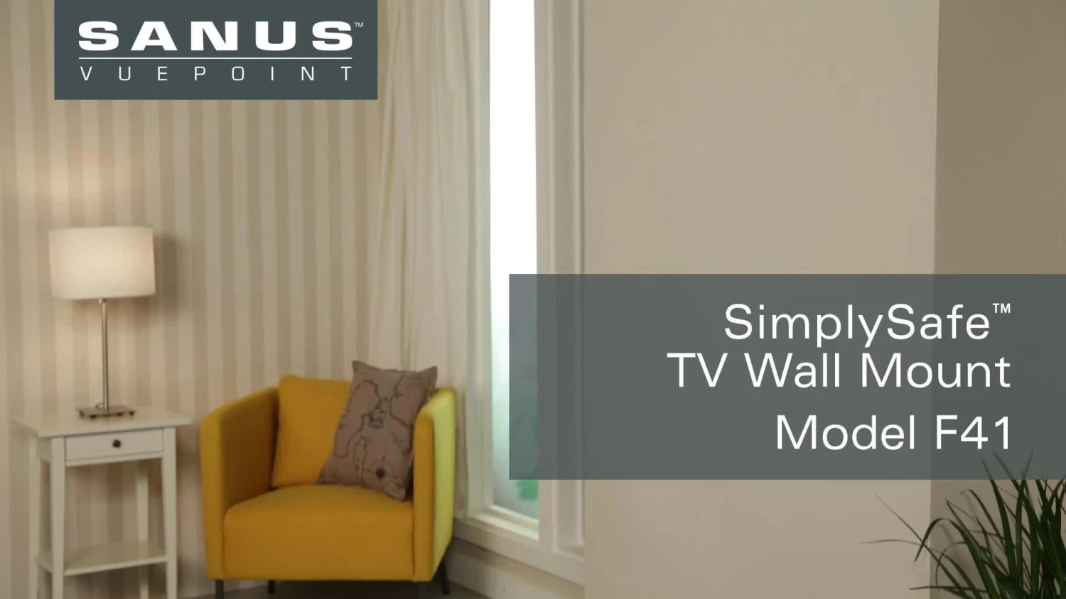 SANUS SimplySafe VLL61-B2 Fixed 47-80" TV Bracket 7 SANUS SimplySafe VLL61-B2 Fixed 47-80" TV Bracket - Image 5