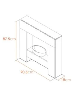 Adam Fires & Fireplaces Cubist Electric Fireplace Suite -Appliance Pro KO121 SQ5 0000000099 N A SLd3