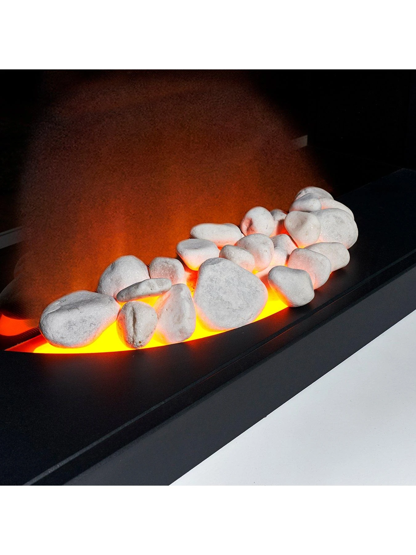 Adam Fires & Fireplaces Verona White/Grey Electric Fireplace Suite 5 Adam Fires & Fireplaces Verona White/Grey Electric Fireplace Suite - Image 3