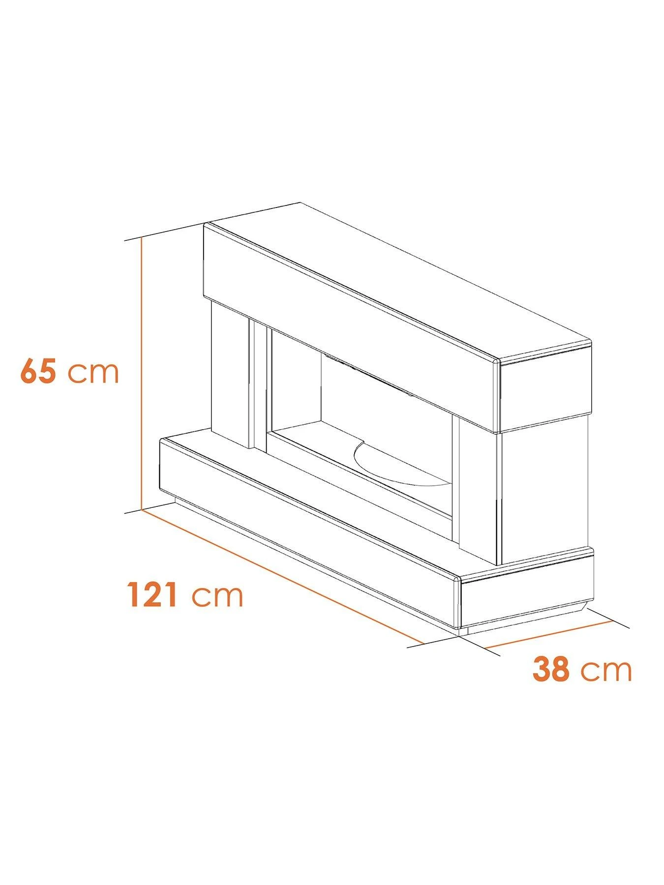 Adam Fires & Fireplaces Verona White/Grey Electric Fireplace Suite 7 Adam Fires & Fireplaces Verona White/Grey Electric Fireplace Suite - Image 5