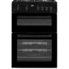 Beko KDG611K 60cm Wide Double Oven Gas Cooker With Full Width Gas Grill - Black -Appliance Pro LA7Y4 SQ1 0000000004 BLACK SLf