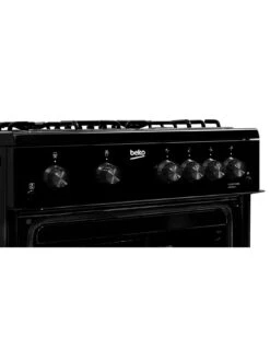 Beko KDG611K 60cm Wide Double Oven Gas Cooker With Full Width Gas Grill - Black -Appliance Pro LA7Y4 SQ5 0000000004 BLACK SLd3