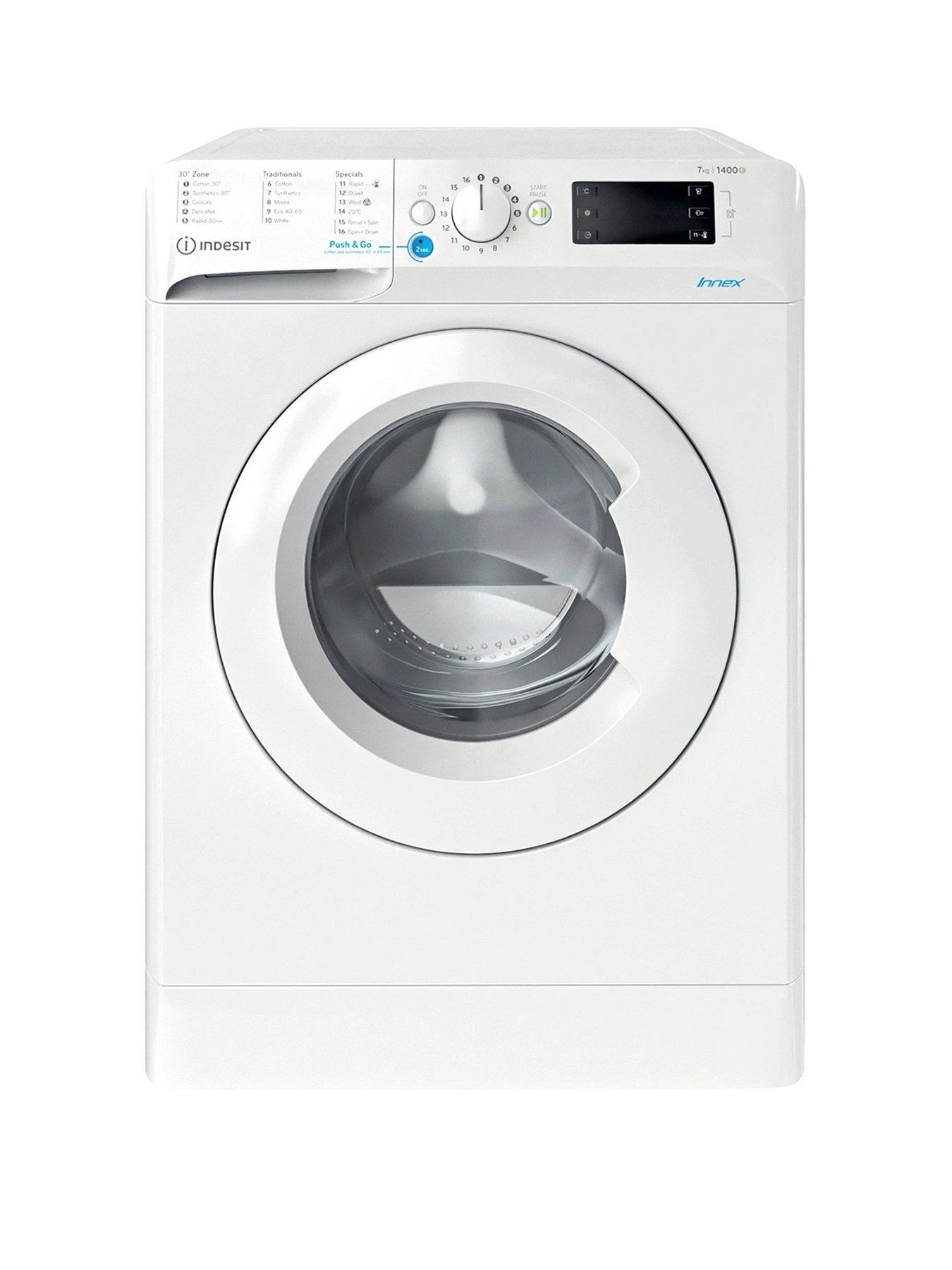 Indesit Innex BWE71452WUKN 7kg Load, 1400 Spin Washing Machine - White 3 Indesit Innex BWE71452WUKN 7kg Load, 1400 Spin Washing Machine - White