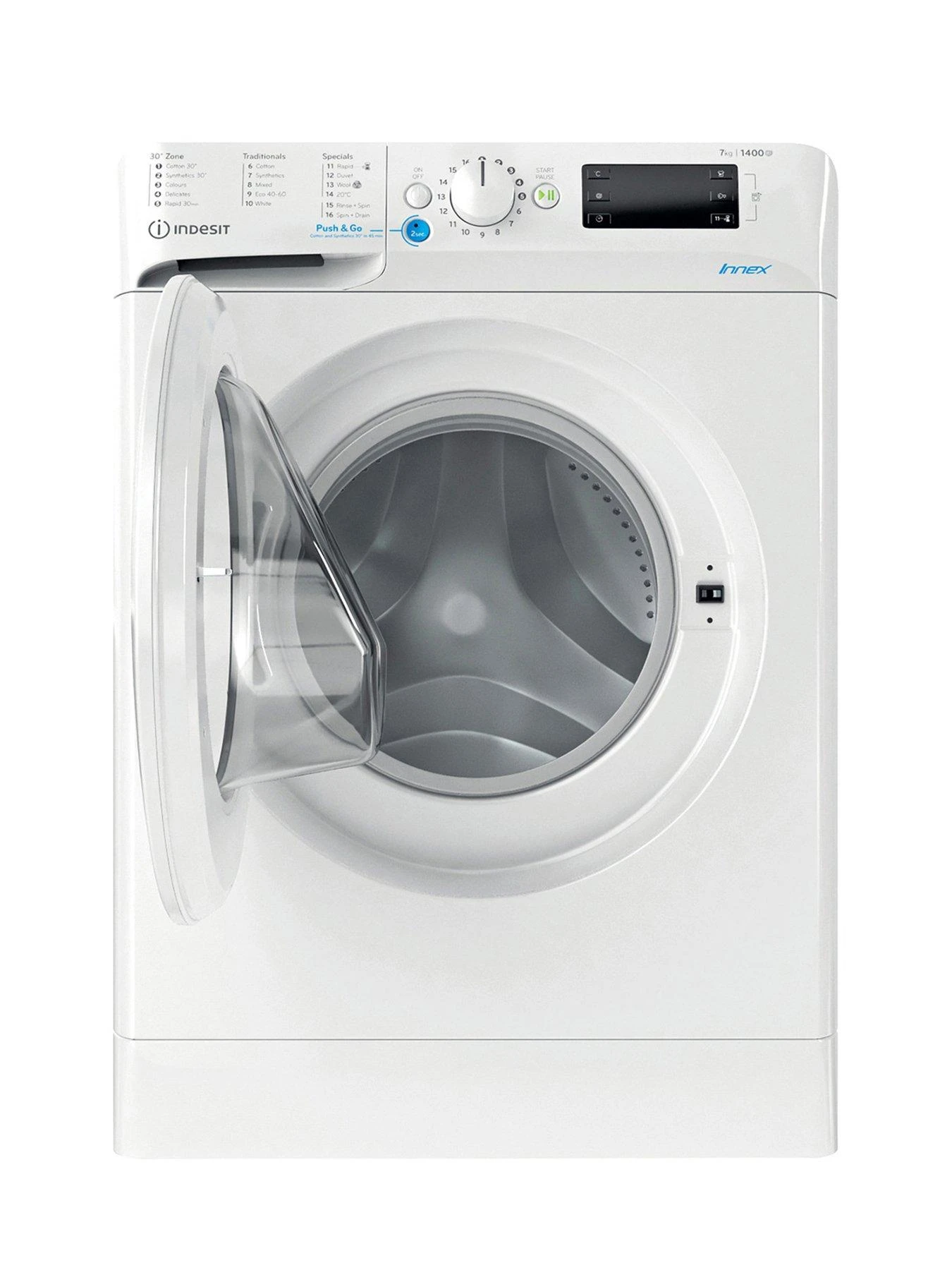 Indesit Innex BWE71452WUKN 7kg Load, 1400 Spin Washing Machine - White 4 Indesit Innex BWE71452WUKN 7kg Load, 1400 Spin Washing Machine - White - Image 2