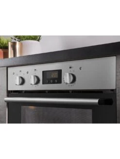 Hotpoint Class 2 DU2540IX 60cm Built-Under Double Electric Oven - Stainless Steel -Appliance Pro LK3PP SQ5 0000000166 STAINLESS STEEL SLd3