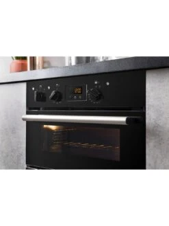 Hotpoint Class 2 DU2540BL 60cm Electric Built-Under Double Oven - Black -Appliance Pro LK3PQ SQ5 0000000004 BLACK SLd3