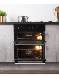 Hotpoint Class 2 DU2540BL 60cm Electric Built-Under Double Oven - Black -Appliance Pro LK3PQ SQ6 0000000004 BLACK SLd4