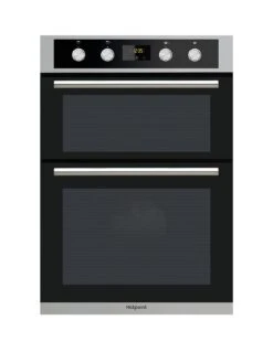Hotpoint Class 2 DD2844CIX 60cm Built-In Double Electric Oven - Stainless Steel/Black