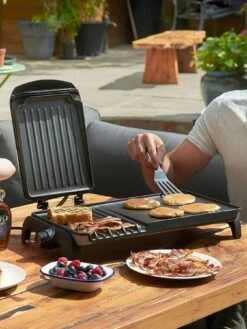 George Foreman Large Variable Temperature Grill & Griddle - 23450 -Appliance Pro LTTHH SQ4 0000000004 BLACK SLd2