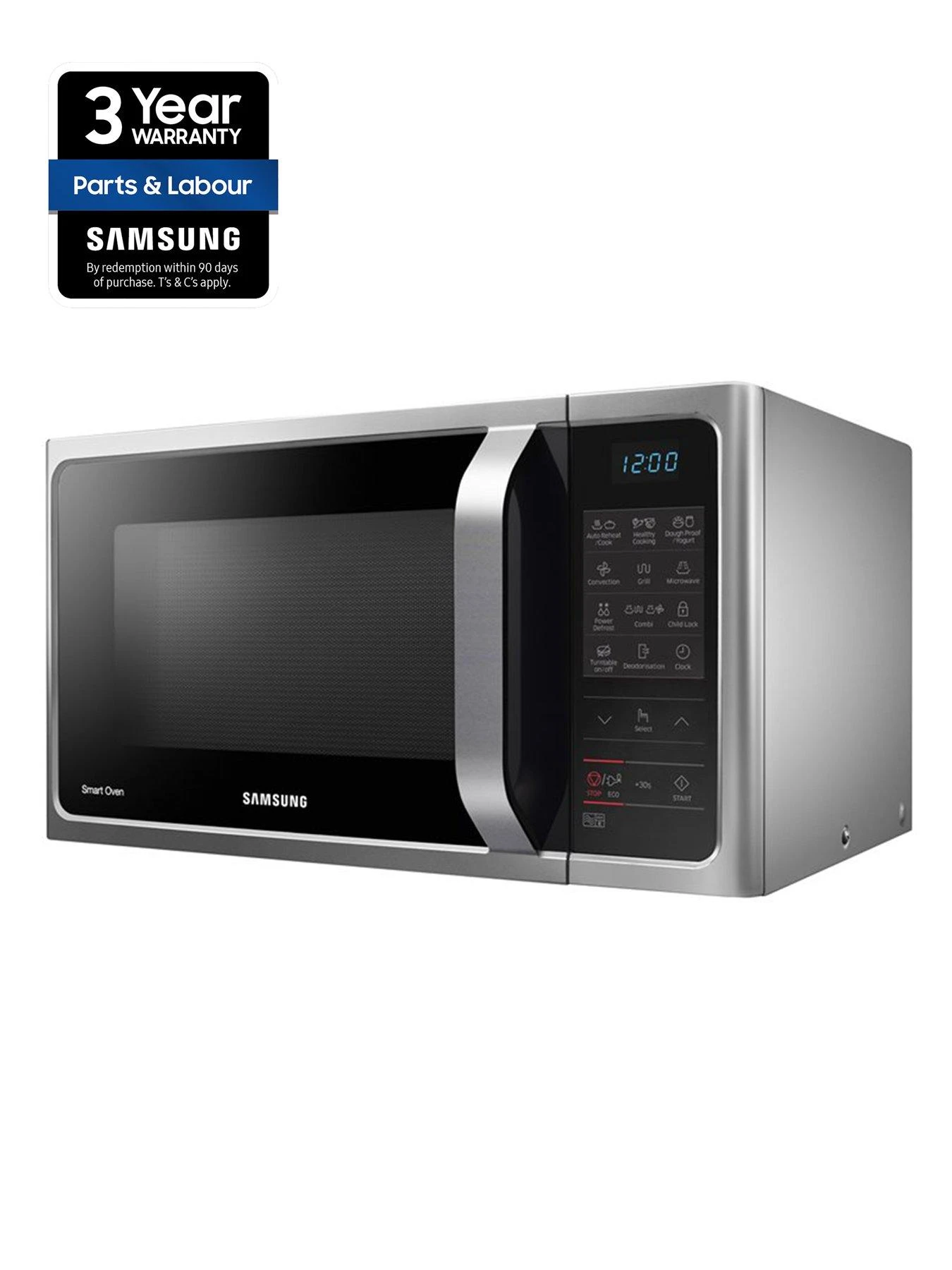 Samsung MC28H5013AS/EU 28-Litre Convection Microwave Oven With Ceramic Enamel Interior - Silver 4 Samsung MC28H5013AS/EU 28-Litre Convection Microwave Oven With Ceramic Enamel Interior - Silver - Image 2