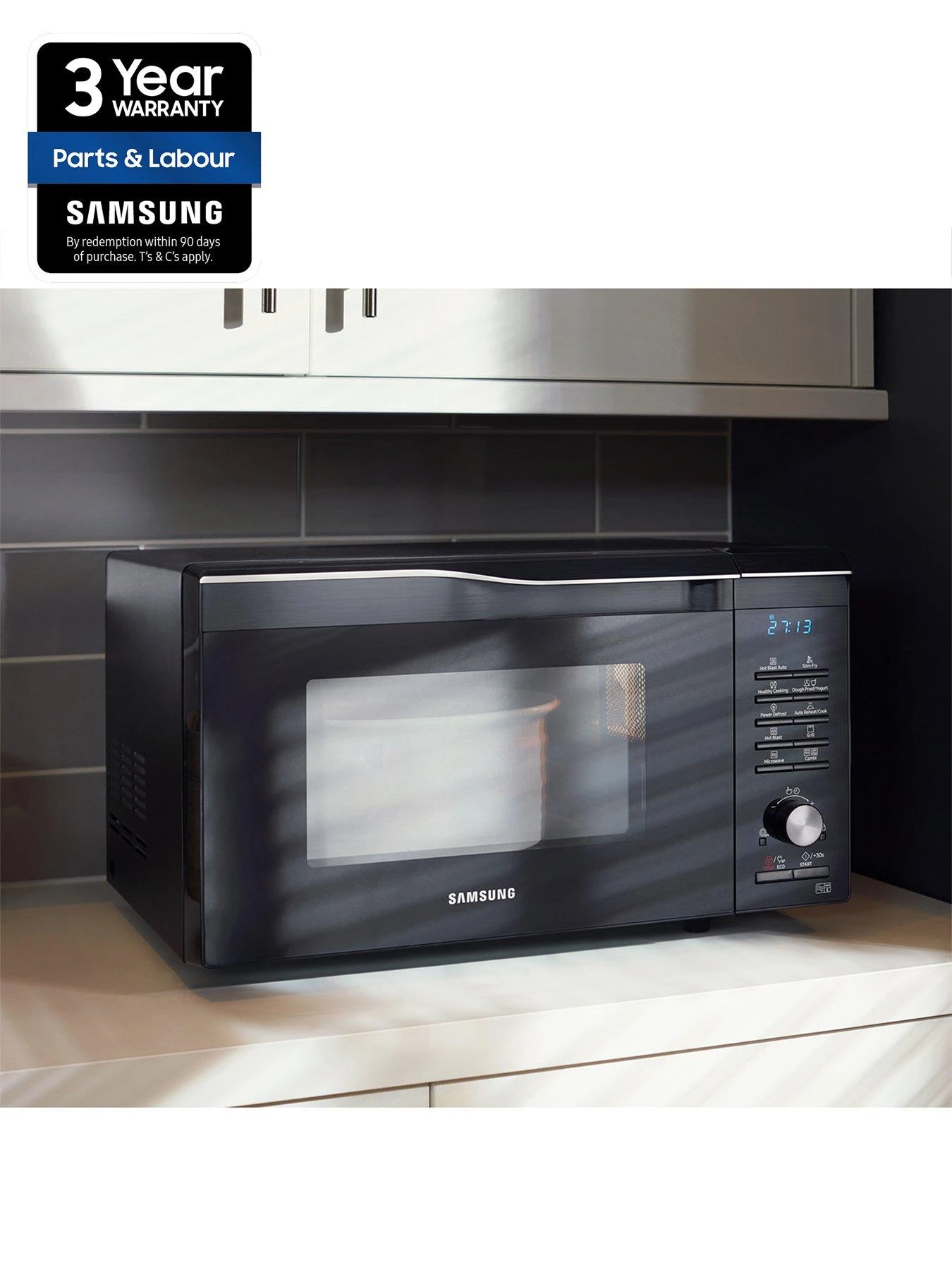Samsung Easy View™ MC28M6055CK/EU 28-Litre Combination Microwave Oven With HotBlast™ Technology - Black 4 Samsung Easy View™ MC28M6055CK/EU 28-Litre Combination Microwave Oven With HotBlast™ Technology - Black - Image 2