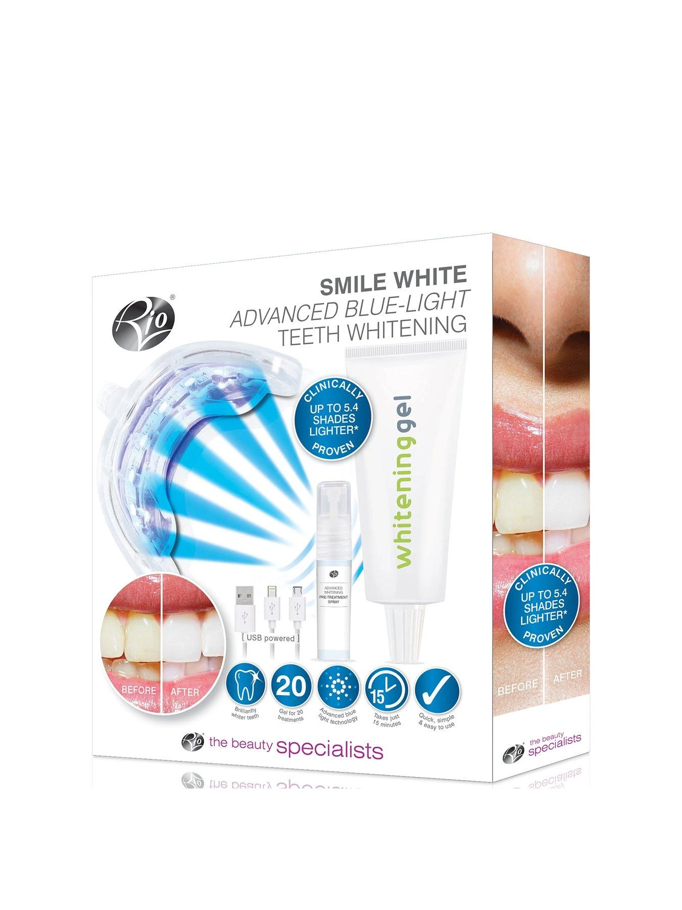Rio Smile White Advanced Blue-Light Teeth Whitening Kit 4 Rio Smile White Advanced Blue-Light Teeth Whitening Kit - Image 2