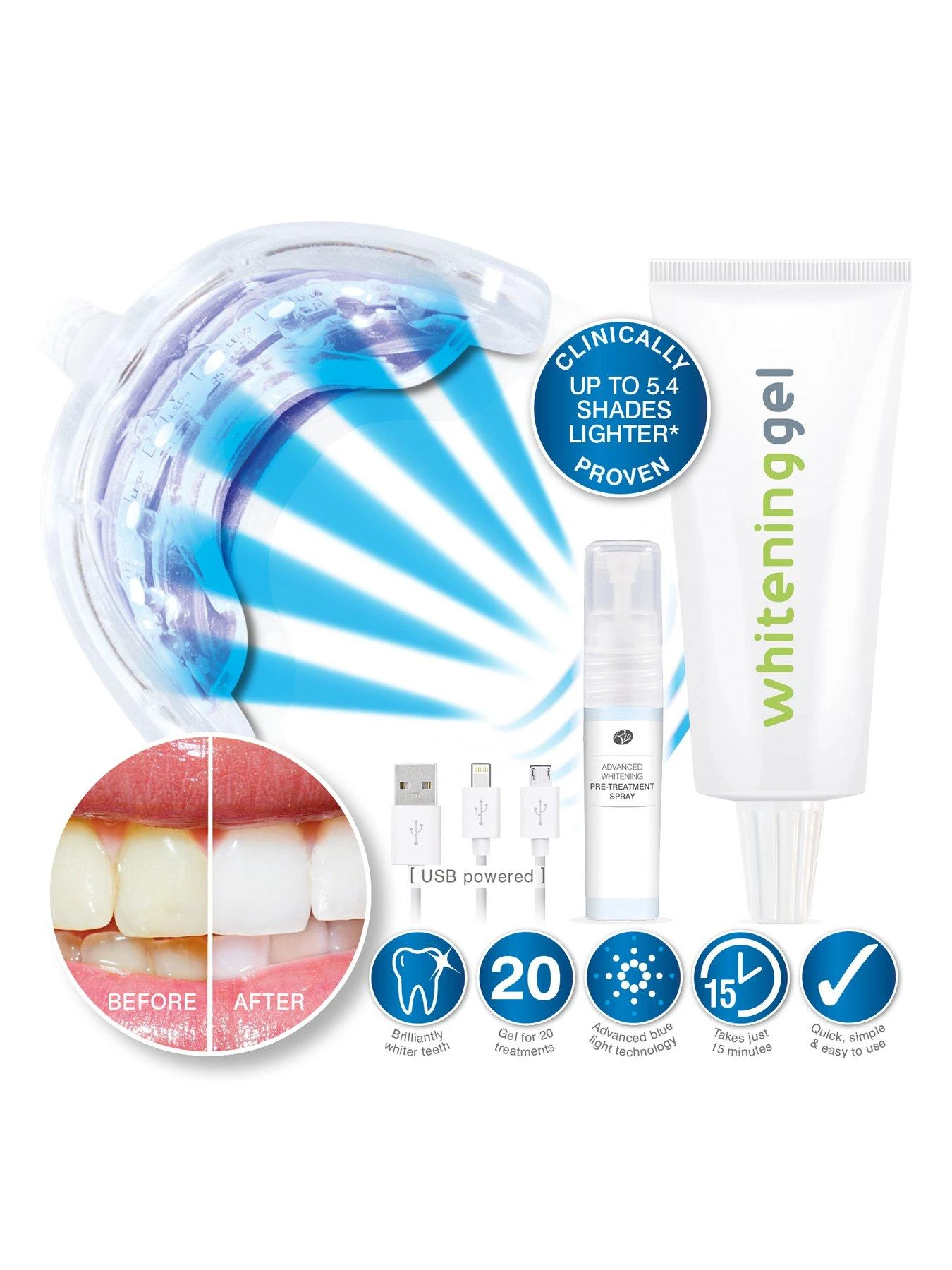 Rio Smile White Advanced Blue-Light Teeth Whitening Kit 6 Rio Smile White Advanced Blue-Light Teeth Whitening Kit - Image 4