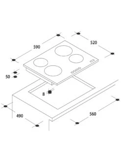 Hoover H-HOB 500 CERAMIC HH64BV 60cm Ceramic Hob With Optional Installation - Black 13 Hoover H-HOB 500 CERAMIC HH64BV 60cm Ceramic Hob With Optional Installation - Black -Appliance Pro MNXGL SQ6 0000000004 BLACK SLd1