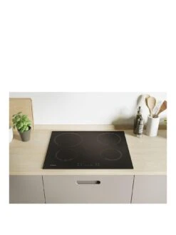 Candy CH64CCB 60cm Ceramic Hob With Optional Installation - Black -Appliance Pro MNXGM SQ3 0000000004 BLACK SLa