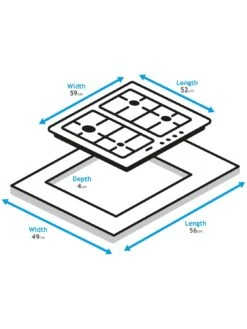 Candy CH64CCB 60cm Ceramic Hob With Optional Installation - Black -Appliance Pro MNXGM SQ7 0000000004 BLACK SLd1