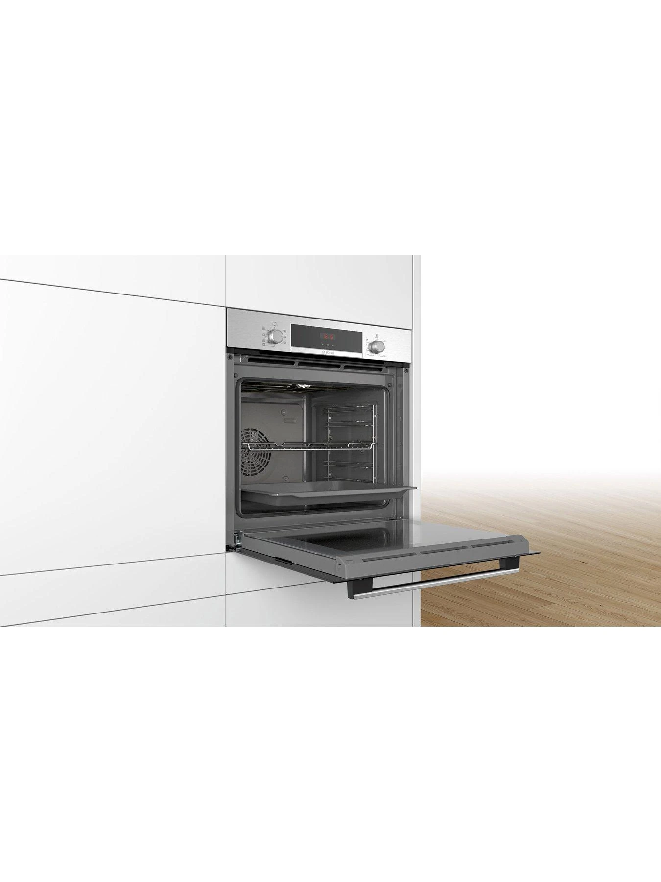 Bosch Serie 4 HBS534BS0B Built-In Single Oven With 3D Hotair - Stainless Steel 5 Bosch Serie 4 HBS534BS0B Built-In Single Oven With 3D Hotair - Stainless Steel - Image 3