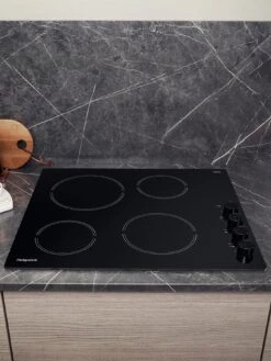 Hotpoint HR619CH 60cm Wide Built-In Ceramic Hob - Black -Appliance Pro MXL3Y SQ3 0000000004 BLACK SLd1