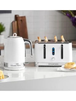 Russell Hobbs Inspire Textured White Plastic Kettle - 24260 13 Russell Hobbs Inspire Textured White Plastic Kettle - 24260 -Appliance Pro MY9TV SQ4 0000000013 WHITE SLd2