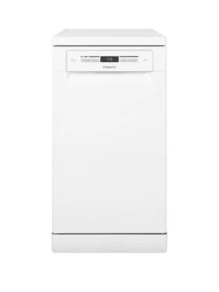 Hotpoint Clover HSFO3T223WUKN 10-Place Slimline Dishwasher With Quick Wash And 3D Zone Wash - White