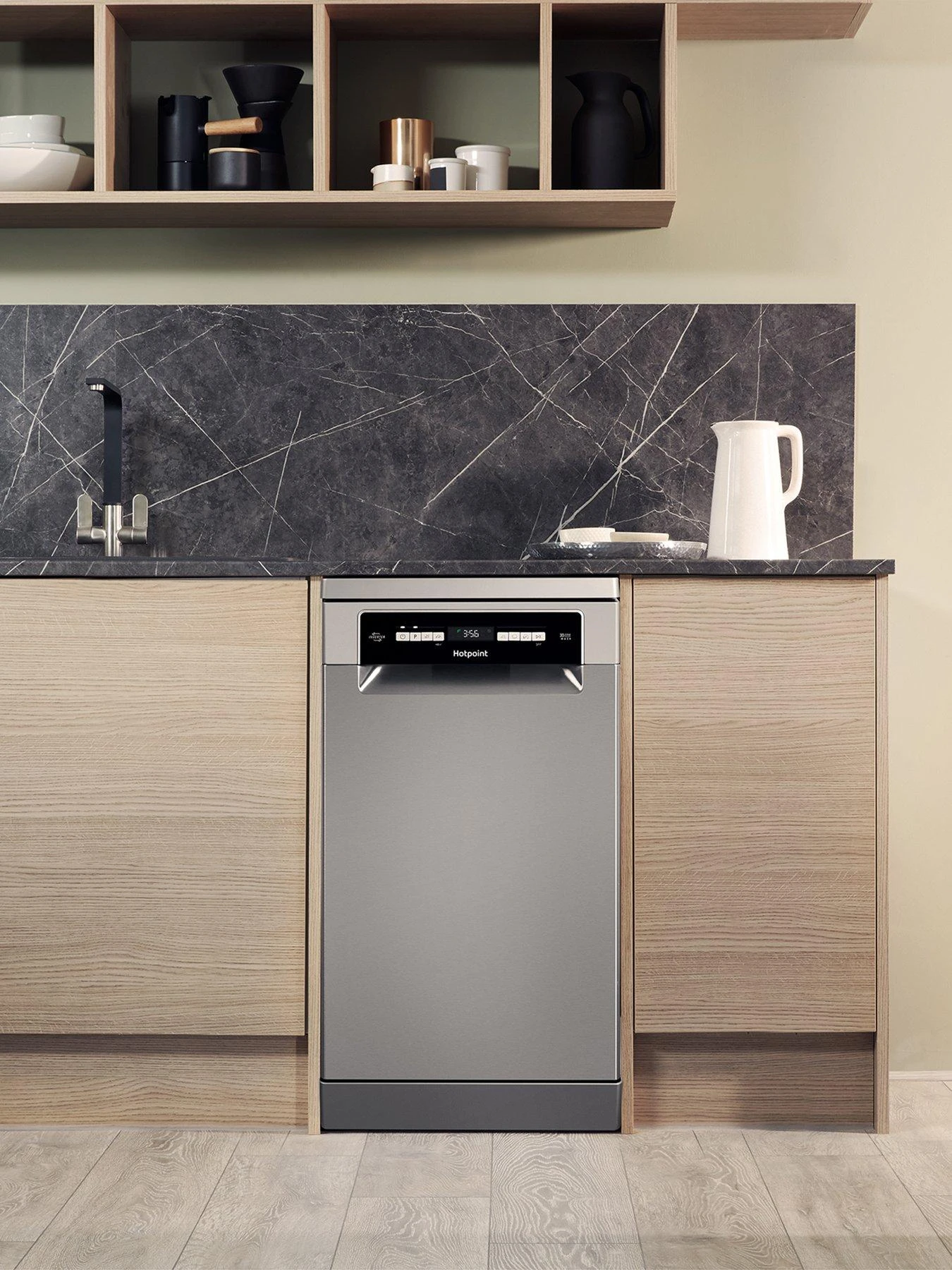 Hotpoint HSFO3T223WXUKN 10-Place Slimline Dishwasher With Quick Wash And 3D Zone Wash - Inox 5 Hotpoint HSFO3T223WXUKN 10-Place Slimline Dishwasher With Quick Wash And 3D Zone Wash - Inox - Image 3