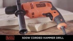 Black & Decker 500W Corded Hammer Drill BEH200-GB -Appliance Pro NGAE9 SQ7 0000000099 N A DVvL