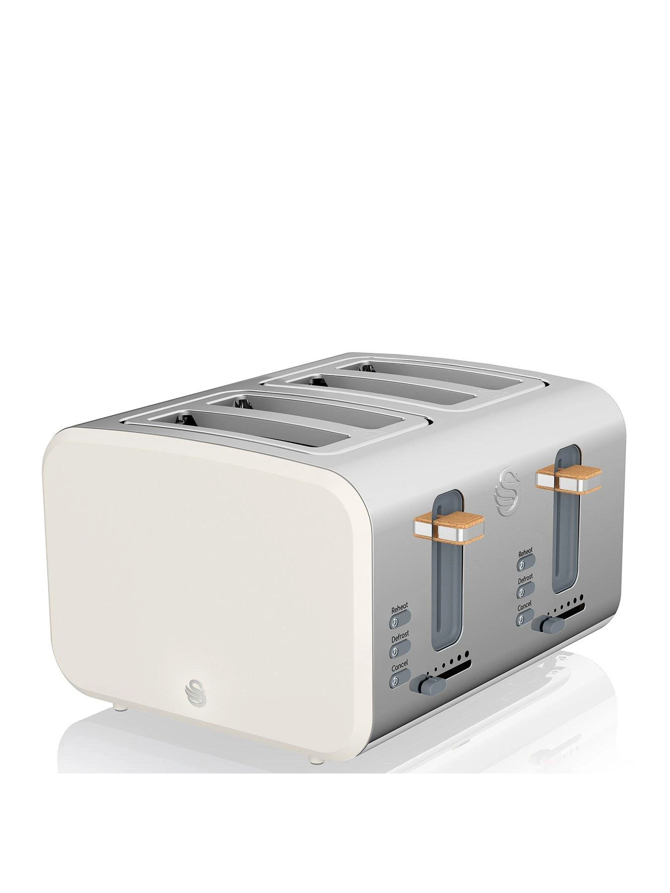 Swan 4 Slice Nordic Style Toaster - White 3 Swan 4 Slice Nordic Style Toaster - White