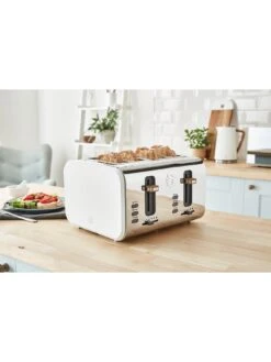 Swan 4 Slice Nordic Style Toaster - White 8 Swan 4 Slice Nordic Style Toaster - White -Appliance Pro NMVDW SQ2 0000000013 WHITE SLd