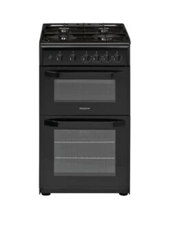 Hotpoint HD5G00KCB 50cm Wide Gas Cooker With Grill - Black