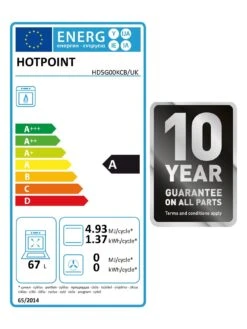 Hotpoint HD5G00KCB 50cm Wide Gas Cooker With Grill - Black -Appliance Pro NNJXT SQ7 0000000004 BLACK ICf