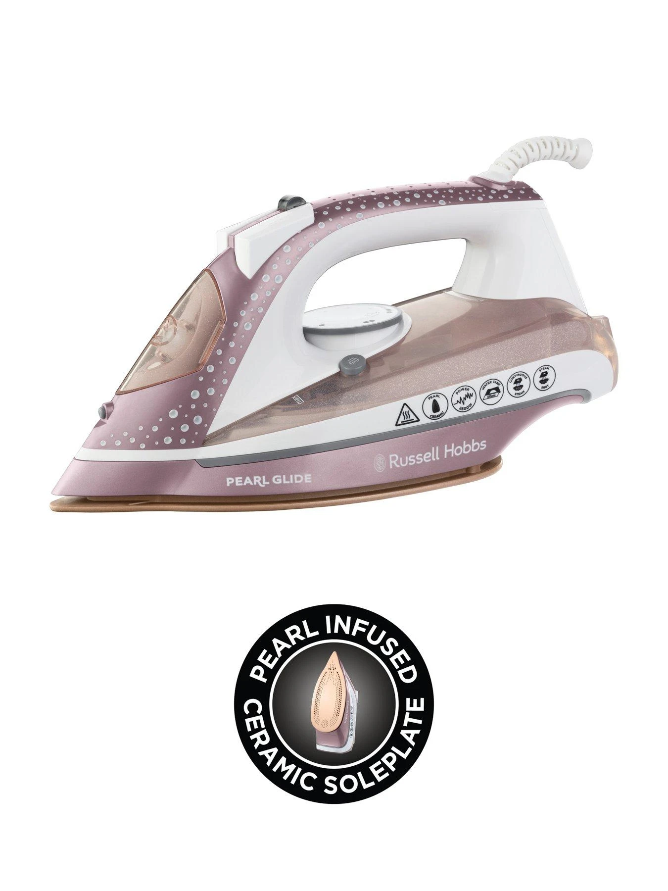 Russell Hobbs Pearl Glide Steam Iron - 23972 8 Russell Hobbs Pearl Glide Steam Iron - 23972 - Image 6