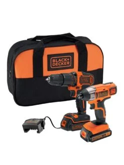 Black & Decker 18V Hammer Drill And Impact Driver Twin  Kit BCK25S2S-GB