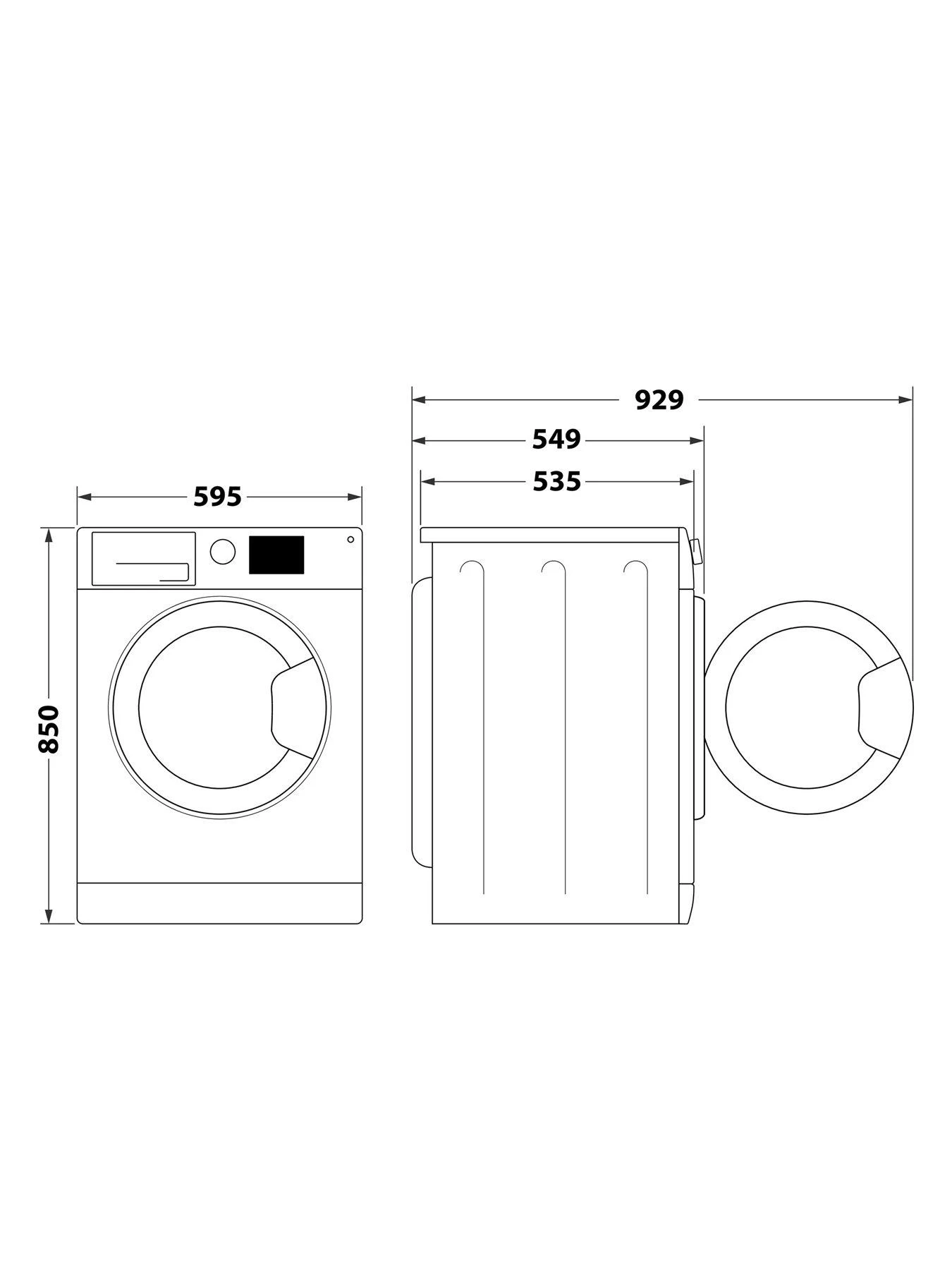 Indesit IWDD7123 1200 Spin, 7kg Wash, 5kg Dry Washer Dryer - White 4 Indesit IWDD7123 1200 Spin, 7kg Wash, 5kg Dry Washer Dryer - White - Image 2