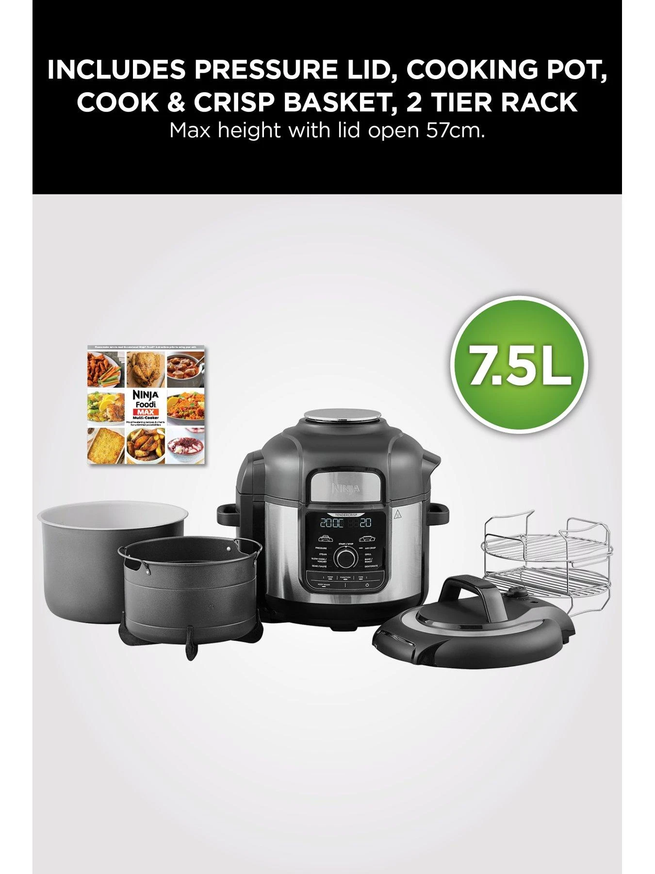 NINJA Foodi Max 7.5L Multi Cooker OP500UK 4 NINJA Foodi Max 7.5L Multi Cooker OP500UK - Image 2