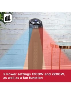 Black & Decker 2.2KW Digital PTC Tower Fan Heater With 8 Hour Timer -Appliance Pro PRYKW SQ4 0000000004 BLACK SLd2