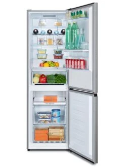 Hisense RB390N4WC1 60cm Wide Total No Frost Fridge Freezer - Stainless Steel Look -Appliance Pro Q7CNT SQ2 0000000035 SILVER SLd