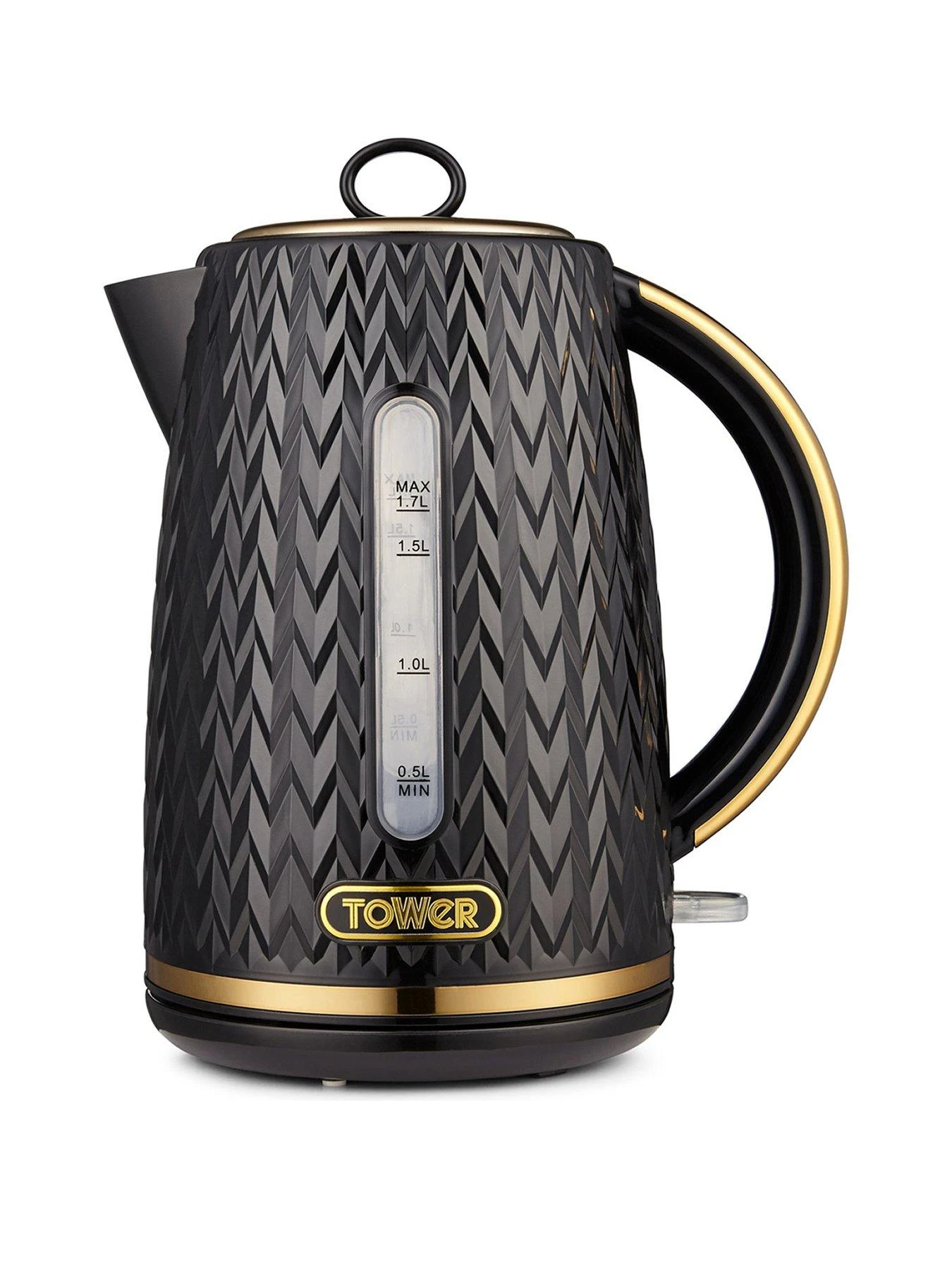 Tower Empire 1.7L Textured Kettle - Black 3 Tower Empire 1.7L Textured Kettle - Black