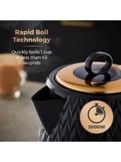 Tower Empire 1.7L Textured Kettle - Black 11 Tower Empire 1.7L Textured Kettle - Black -Appliance Pro QAP9D SQ4 0000000099 N A SLd2