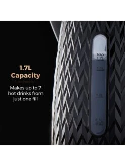 Tower Empire 1.7L Textured Kettle - Black 12 Tower Empire 1.7L Textured Kettle - Black -Appliance Pro QAP9D SQ5 0000000099 N A SLd3