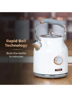 Tower 3KW 1.7L Stainless Steel Kettle - Marble Rose Gold -Appliance Pro QAP9E SQ5 0000000099 N A SLd3