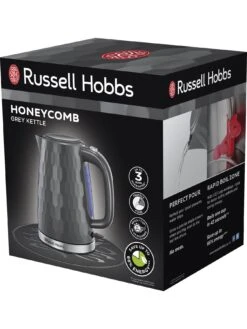 Russell Hobbs Honeycomb Grey Plastic Kettle - 26053 -Appliance Pro QDCE4 SQ6 0000000088 NO COLOR SLd4