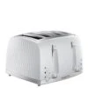 Russell Hobbs Honeycomb 4 Slice White Plastic Toaster - 26070 -Appliance Pro QDCEC SQ1 0000000088 NO COLOR SLf