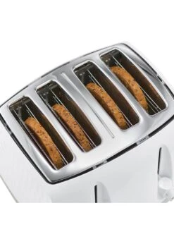Russell Hobbs Honeycomb 4 Slice White Plastic Toaster - 26070 -Appliance Pro QDCEC SQ3 0000000088 NO COLOR SLd1