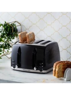Russell Hobbs Honeycomb 4 Slice Black Plastic Toaster - 26071 10 Russell Hobbs Honeycomb 4 Slice Black Plastic Toaster - 26071 -Appliance Pro QDCEE SQ2 0000000088 NO COLOR SLd