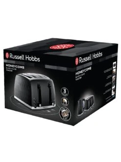 Russell Hobbs Honeycomb 4 Slice Black Plastic Toaster - 26071 14 Russell Hobbs Honeycomb 4 Slice Black Plastic Toaster - 26071 -Appliance Pro QDCEE SQ6 0000000088 NO COLOR SLd4