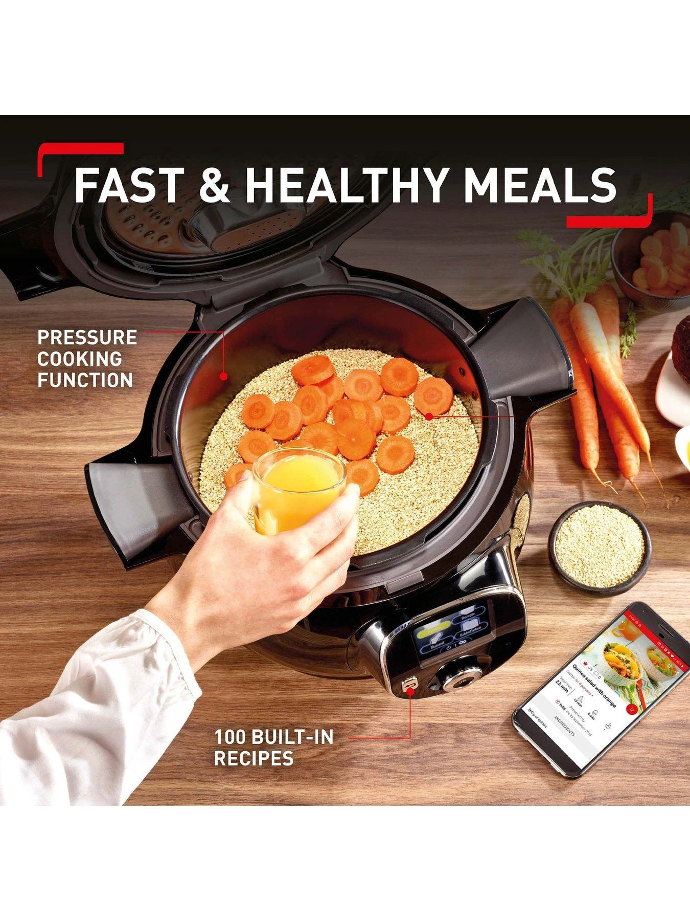 Tefal Cook4Me+ CY851840 Electric Pressure Cooker - 6 Portions / 6-Litres 5 Tefal Cook4Me+ CY851840 Electric Pressure Cooker - 6 Portions / 6-Litres - Image 3