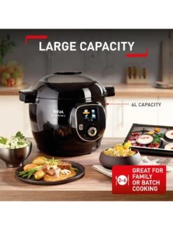 Tefal Cook4Me+ CY851840 Electric Pressure Cooker - 6 Portions / 6-Litres 12 Tefal Cook4Me+ CY851840 Electric Pressure Cooker - 6 Portions / 6-Litres -Appliance Pro QFYDD SQ4 0000000004 BLACK SLd2