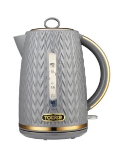 Tower Empire 1.7L Textured Kettle - Grey